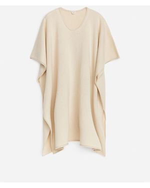 ARKET U-Neck Wool Cape - Natural