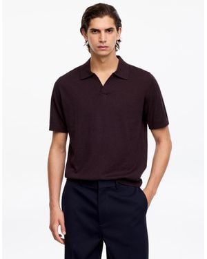 ARKET Cotton Linen Polo Shirt - Red