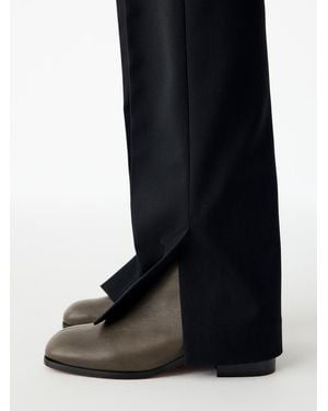 ARKET Square-Toe Leather Ankle Boots - Grey