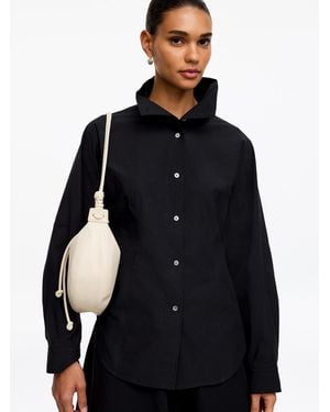 ARKET Crescent Leather Bag - Black