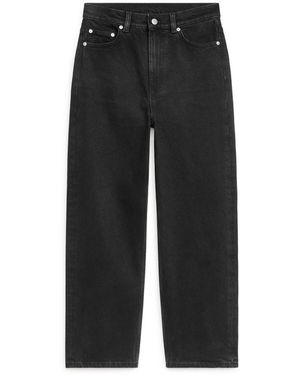 ARKET Rose Cropped Straight Stretchjeans - Schwarz
