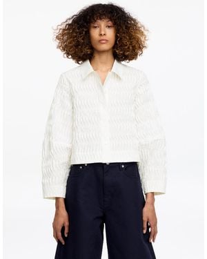 ARKET And Laila Gohar Pleated Overshirt - White