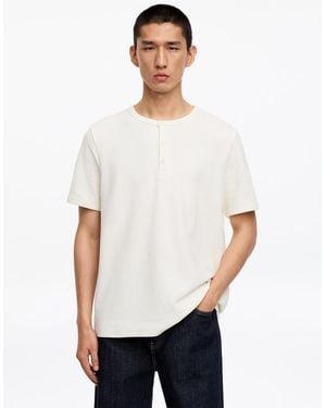 ARKET Short-Sleeve Henley Shirt - White