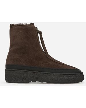 ARKET Chunky Suede Boots - Brown