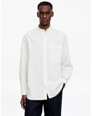 ARKET Band-Collar Poplin Shirt - White