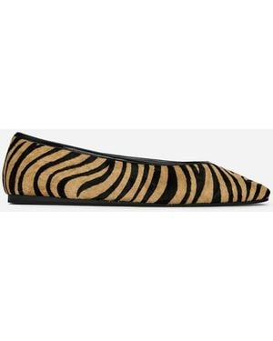 ARKET Pony Hair-Effect Ballerinas - Blue