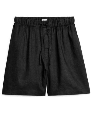 ARKET Linen Shorts - Black