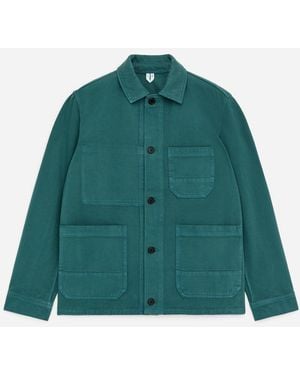 ARKET Overdyed Twill Overshirt - Green