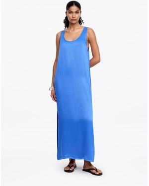 ARKET Sleeveless Satin Dress - Blue