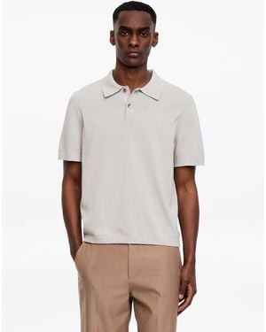 ARKET Feinstrick-Poloshirt - Weiß
