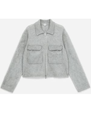 ARKET Mohair-Wool Blend Cardigan - Grey