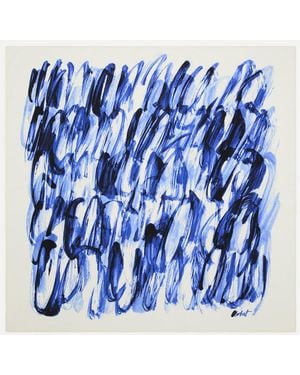 ARKET Printed Silk Scarf - Blue
