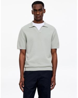 ARKET Textured Polo Shirt - Grey