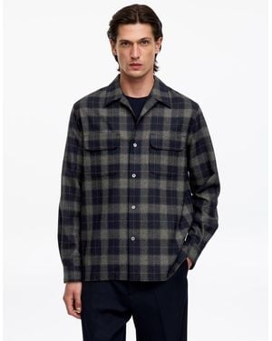 ARKET Wool Check Shirt - Blue