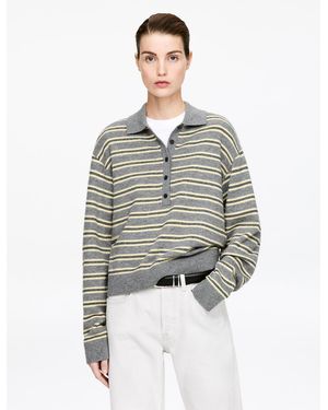 ARKET Wool Polo Jumper - Grey