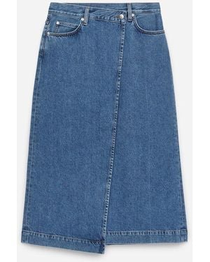 ARKET Denim Wrap Skirt - Blue