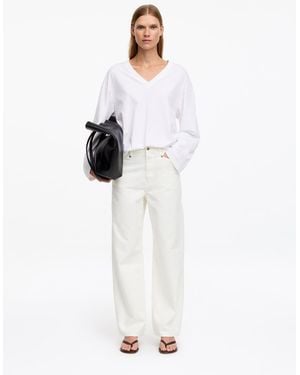 ARKET Cotton Canvas Utility Trousers - White