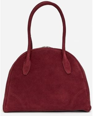ARKET Split Suede Bowling Bag - Red