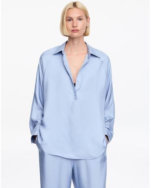 ARKET Silk Twill Shirt - Blue