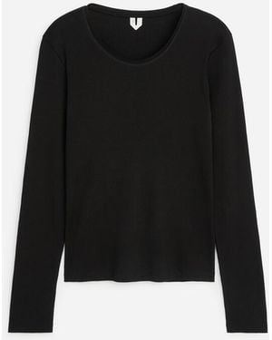 ARKET Rib Cotton Top - Black