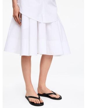 ARKET Leather Flip Flops - White