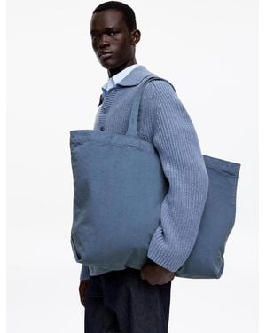 ARKET Oversized Canvas Tote - Blue
