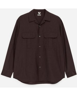 ARKET Oversized Lyocell Blend Shirt - Brown