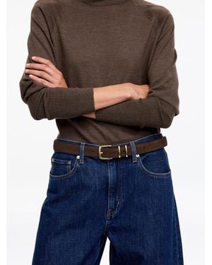 ARKET Suede Belt - White