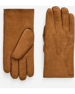 ARKET Hestra Bernard Suede Gloves - White