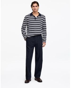 ARKET Loose Linen Blend Trousers - Blue