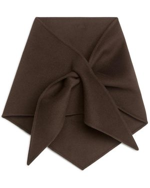 ARKET Triangle Wool Scarf - Brown