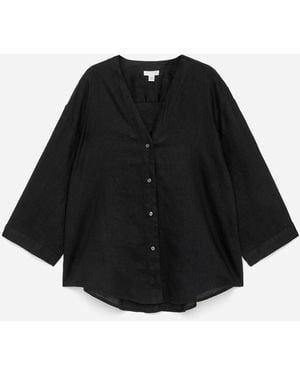 ARKET Linen Blouse - Black