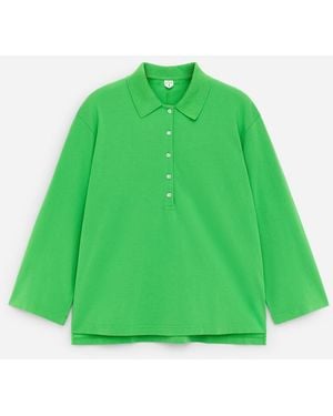 ARKET Pique Polo Shirt - Green