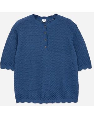 ARKET Open-Knit Top - Blue