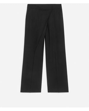ARKET Relaxed Wrap Trousers - Black