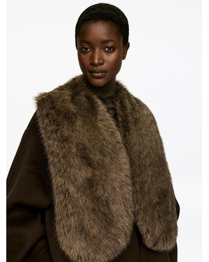 ARKET Faux Fur Scarf - Brown