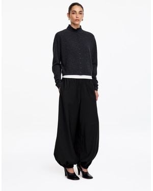 ARKET Barrel-Leg Trousers - Black