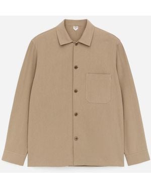 ARKET Tencel Blend Canvas Overshirt - Natural