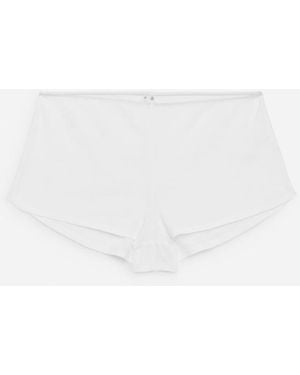 ARKET Sheer Cotton Mini Shorts - White