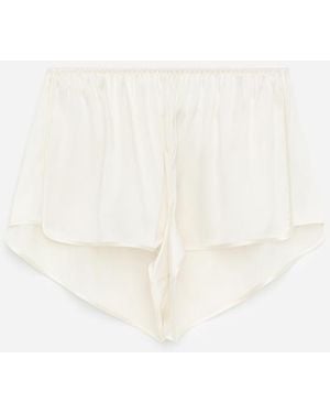 ARKET Stretch Silk Shorts - White