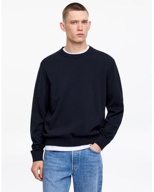 ARKET Lightweight Cotton Crewneck Jumper - Blue