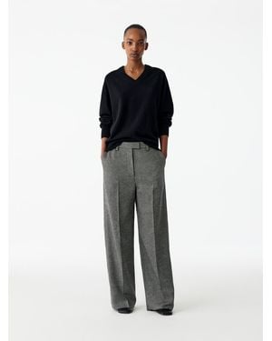 ARKET Relaxed Wool Trousers - Grey
