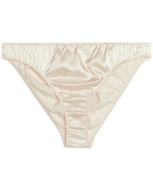 ARKET Silk Briefs - Natural