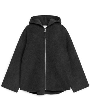 ARKET Hooded Wool-blend Jacket - Black