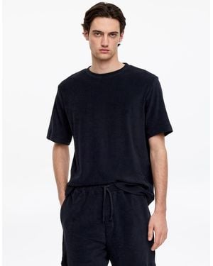 ARKET Cotton Towelling T-Shirt - Blue