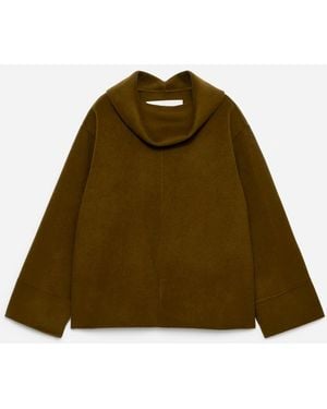 ARKET Doublé Wool-Blend Top - Green