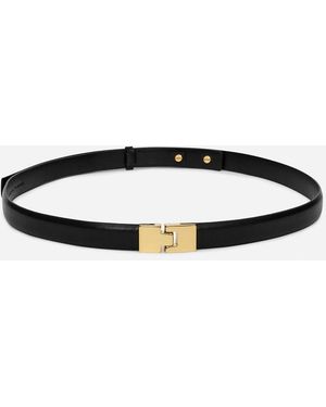 ARKET Buckle Leather Belt - Black