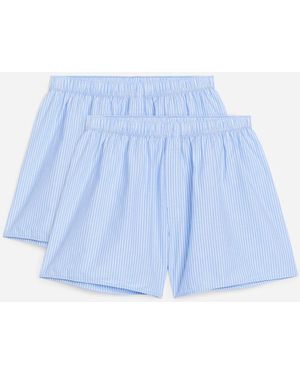ARKET Woven Boxers, Set Of 2 - Blue