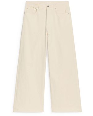 ARKET Wide Corduroy Trousers - White