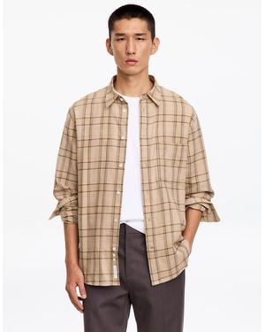 ARKET Brushed Flannel Shirt - Natural
